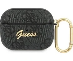Apple AirPods Pro Guess 4G Script Metal Collection (GUAP4GSMK) ausinių dėklas pilkos spalvos