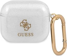Apple AirPods 3 Guess Glitter Collection (GUA3UCG4GT) ausinių dėklas skaidrus