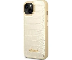 Dėklas GUESS GUHCP14MHGCRHD IPHONE 14 PLUS / 15 PLUS 6.7 "GOLD / GOLD HARDCASE CROCO COLLECTION