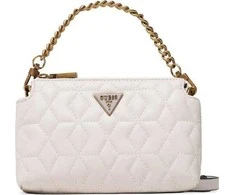 Guess, Elenia, Mini, Textile Crossbody Bag, Stone, QB867772, For Women