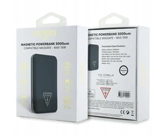 Guess Grūdinto trikampio indukcinis išorinis akumuliatorius 5000mAh 15W USB-C MagSafe mėlynas