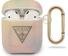 Dėklas Apple Guess GUACA2TPUMCGG01 AirPods 1/2 cover rožinė/pink Tie &amp; Dye Collection