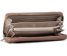 Guess, Alby, Textile Wallet, SLG Large Zip, rusvai gelsvas, For Women
