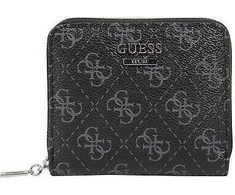 Guess, Camy, Textile Wallet, Logo Detail, SG774137, Coal, Mini, For Women