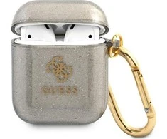 Guess dėklas, skirtas Airpods GUA2UCG4GK juodos spalvos Glitter Collection