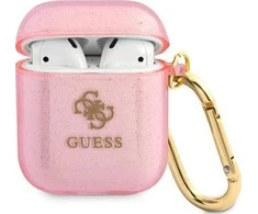 Apple AirPods Guess Glitter Collection (GUA2UCG4GP) ausinių dėklas rožinės spalvos