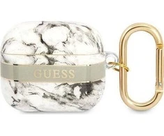 Apple AirPods 3 ausinių dėklas Guess AirPods Marble Strap Collection (GUA3HCHMAG) pilka