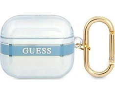 Apple AirPods 3 ausinių dėklas Guess AirPods Strap Collection (GUA3HHTSB) mėlynos spalvos