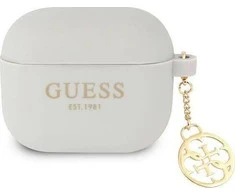 Dėklas GUESS GUA3LSC4EG AIRPODS 3 COVER GRAY/GRAY SILICONE CHARM 4G COLLECTION