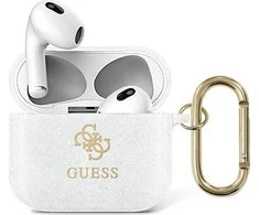 Apple AirPods 3 Guess Glitter Collection (GUA3UCG4GT) ausinių dėklas skaidrus
