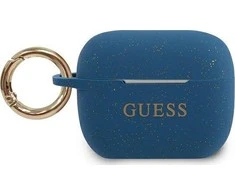Apple AirPods Pro Guess silikoninis Glitter (GUACAPSILGLBL) ausinių dėklas mėlynos spalvos