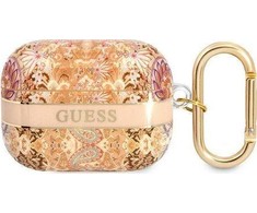 Apple AirPods Pro ausinių dėklas Guess AirPods Paisley Strap Collection (GUAPHHFLD) aukso spalvos