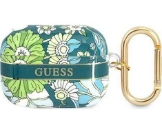 Apple AirPods Pro ausinių dėklas Guess AirPods Flower Strap Collection (GUAPHHFLN) žalios spalvos