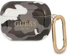Apple AirPods Pro Guess Camo Collection (GUAPUCAMG) ausinių dėklas juodos spalvos
