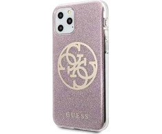 Dėklas Guess GUHCN58PCUGLPI iPhone 11 Pro rožinis/pink hard case 4G Circle Glitter