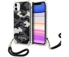 Karl Lagerfeld Guess telefono dėklas iPhone 11 GUHCN61KSARBK juodas hard telefono dėklas Camo Collection