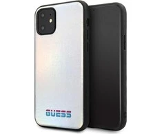 Guess dėklas iPhone 11 Pro Max GUHCN65BLD sidabrinis kietas dėklas Vaivorykštis