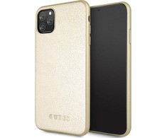 Guess Guess GUHCN65IGLGO iPhone 11 Pro Max auksinis / auksinis kietas dėklas Vaivorykštis universalus