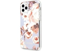 Guess dėklas, skirtas iPhone 11 Pro Max GUHCN65IMLFL02 alyvinis kietas dėklas, skirtas Flower Collection