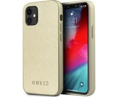 Apple iPhone 12 Mini Guess dėklas Iridescent (GUHCP12SIGLGO) aukso spalvos