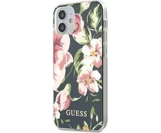 Dėklas Apple iPhone 12 Mini Guess N°3 Flower Collection (GUHCP12SIMLFL03) mėlynos spalvos