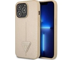 Dėklas GUESS GUHCP13LPSATLE IPHONE 13 PRO / 13 6.1 "BEIGE / BEIGE HARDCASE SAFFIANOTRIANGLE LOGO