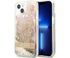 Dėklas GUESS GUHCP13SLFLSD IPHONE 13 MINI 5.4 "GOLD/GOLD HARDCASE PAISLEY LIQUID GLITTER