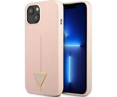 Dėklas GUESS GUHCP13SSLTGP IPHONE 13 MINI 5.4 "Rožinis/Rožinis HARDCASE SILICONE TRIANGLE