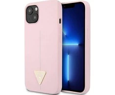 Apple iPhone 13 Mini Guess dėklas silikoninis Triangle (GUHCP13SSLTGU) violetinės spalvos