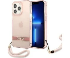 Dėklas Guess Translucent Stap Case for iPhone 13 Pro Max - Rožinė