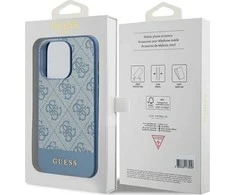Apple iPhone 15 Pro Guess dėklas 4G Stripe Collection (GUHCP15LG4GLBL) mėlynos spalvos