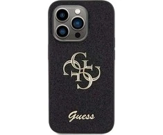 Dėklas GUESS GUHCP15LHG4SGK IPHONE 15 PRO 6.1 "Juodas/Juodas HARDCASE GLITTER SCRIPT BIG 4G
