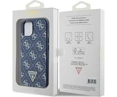 Guess GUHCP15MPG4GPB Apple iPhone 15 Plus / 14 Plus 6.7″ mėlynas kietas dėklas 4G Triangle Metal Logo