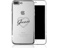 Dėklas Guess Guess GUHCP7LTRHS iPhone 6/7/8 Plus sidabrinis/sidabrinė hardcase Signature Heart universalus