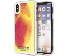 Guess GUHCPXGLCPI iPhone X/Xs rožinė /rožinis kietas dėklas California Glow in the dark