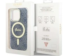 Guess GUHMP15LH4STB Apple iPhone 15 Pro 6.1″ mėlynas kietas dėklas IML 4G MagSafe