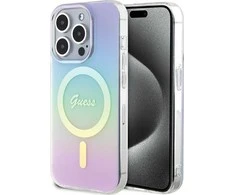 Apple iPhone 15 Pro Guess dėklas IML Iridescent MagSafe (GUHMP15LHITSU) violetinės spalvos