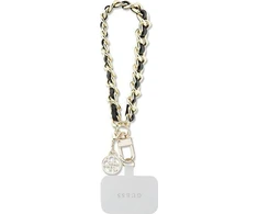 Guess Universal Hand Strap Saffiano Chain 4G Charm - Universal phone strap (Juodas)