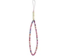 Guess pakabukas GUSTGMPP telefono dirželis rožinės spalvos Heishi Beads