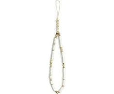 Guess pakabukas GUSTPEARW telefono dirželis baltos spalvos Heishi Beads