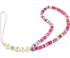 Guess pakabukas GUSTGMPP telefono dirželis rožinės spalvos Heishi Beads