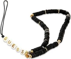 Guess zawieszka GUSTPEARK Phone virvelė telefonui juodos spalvos Heishi Beads