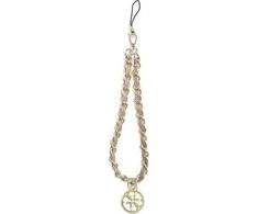 Guess pakabukas GUSTSAS4P telefono dirželis rožinės spalvos Chain Metal 4G Charm