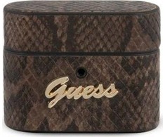 Dėklas Guess GUACAPPUSNSMLBR AirPods Pro dangtelis rudas/rudas Python kolekcija