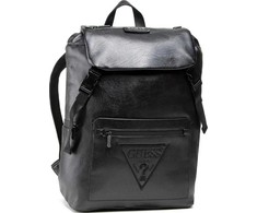 Guess, Salameda, Synthetic Leather, Textile Backpack, Juodas, Nešiojamas kompiuteris Compartiment, HMSALOP1105, Unisex