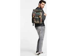 Guess, Salameda, Textile Backpack, Camouflage, Nešiojamas kompiuteris Compartiment, Unisex