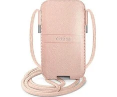 Dėklas GUESS GUPHMPSASBPI BAG 6.1 "Rožinis/Rožinis SAFFIANO STRAP