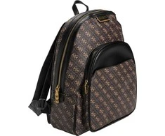 Guess, Vezzola, Synthetic Leather, Textile Backpack, Brown, Nešiojamas kompiuteris Compartiment, hmvezl p1105, For Men, 38 x 33 x 10 cm