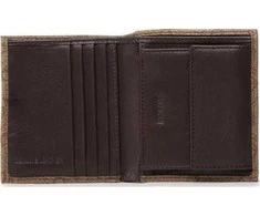 Guess, Vezzola, Textile Wallet, Small Billfold, SMVZLALEA22, Brown, For Men