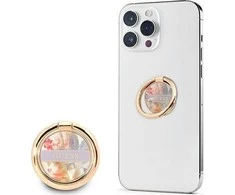 Telefono laikiklis Ring stovas GUESS Flower GURSHCHMAU violetinės spalvos